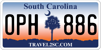 SC license plate OPH886