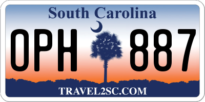 SC license plate OPH887