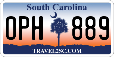 SC license plate OPH889