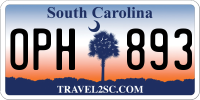 SC license plate OPH893