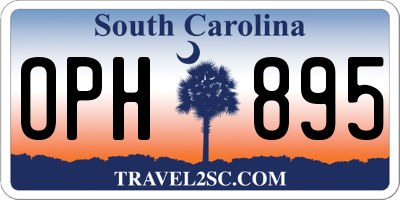 SC license plate OPH895