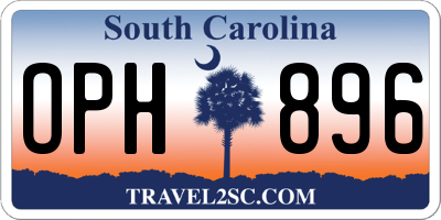 SC license plate OPH896
