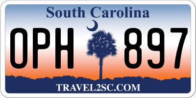 SC license plate OPH897