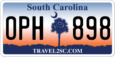 SC license plate OPH898