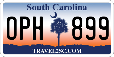 SC license plate OPH899
