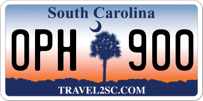 SC license plate OPH900