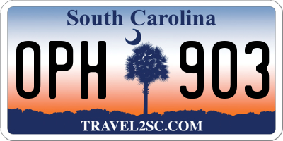SC license plate OPH903