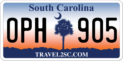 SC license plate OPH905
