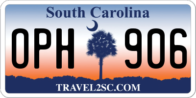 SC license plate OPH906