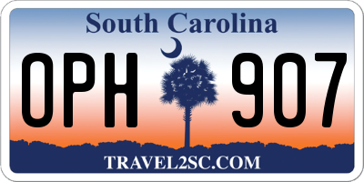 SC license plate OPH907