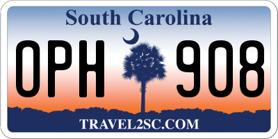 SC license plate OPH908