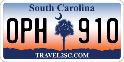 SC license plate OPH910