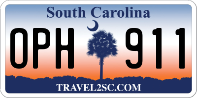 SC license plate OPH911
