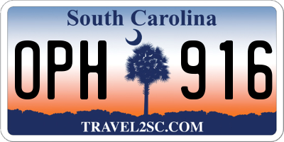 SC license plate OPH916