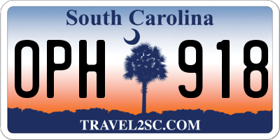 SC license plate OPH918