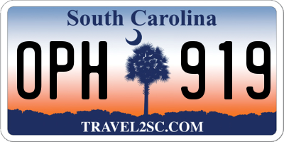 SC license plate OPH919