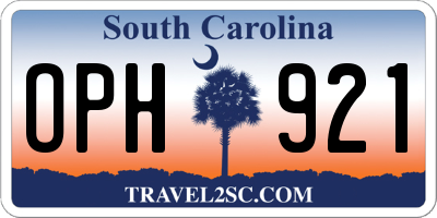 SC license plate OPH921