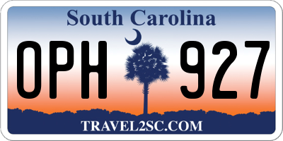 SC license plate OPH927