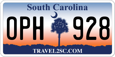 SC license plate OPH928