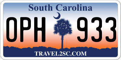 SC license plate OPH933