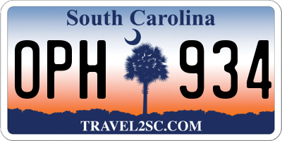 SC license plate OPH934
