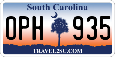 SC license plate OPH935