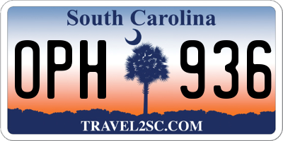 SC license plate OPH936