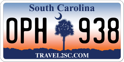 SC license plate OPH938