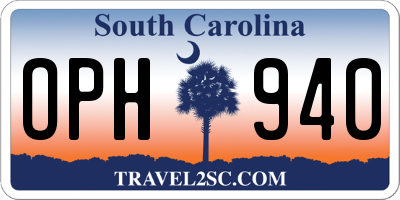 SC license plate OPH940