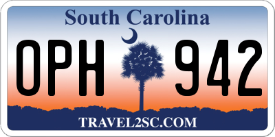 SC license plate OPH942