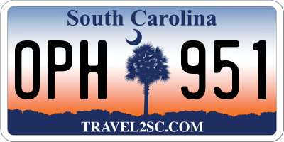 SC license plate OPH951