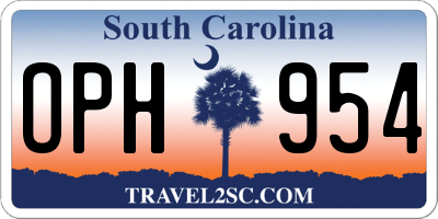 SC license plate OPH954