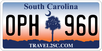 SC license plate OPH960