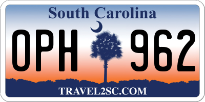 SC license plate OPH962