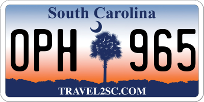 SC license plate OPH965