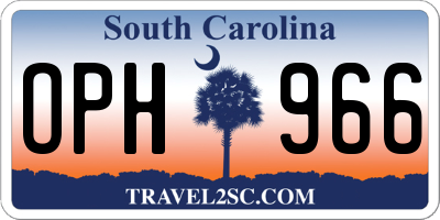 SC license plate OPH966