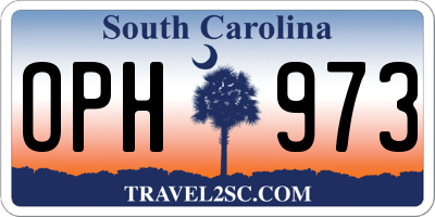 SC license plate OPH973