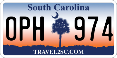 SC license plate OPH974