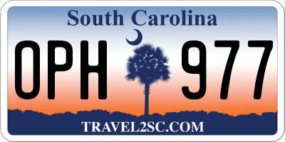 SC license plate OPH977