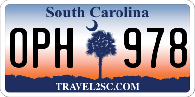 SC license plate OPH978