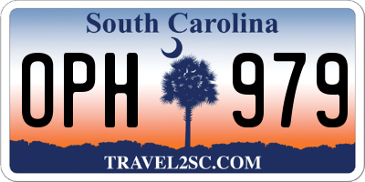 SC license plate OPH979