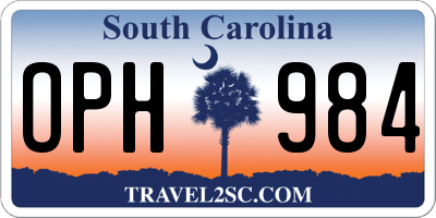 SC license plate OPH984