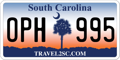 SC license plate OPH995
