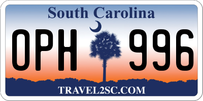 SC license plate OPH996