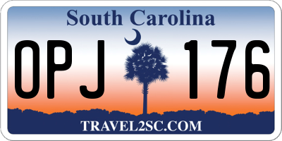 SC license plate OPJ176