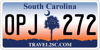 SC license plate OPJ272