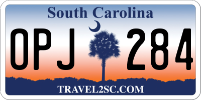 SC license plate OPJ284