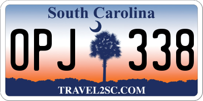 SC license plate OPJ338