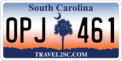 SC license plate OPJ461
