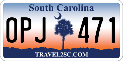 SC license plate OPJ471